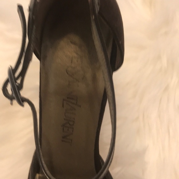 SOLD OUT Authentic Yves Saint Laurent MaryJane Vintage Brown Suede Leather 7 N. - Picture 7 of 15